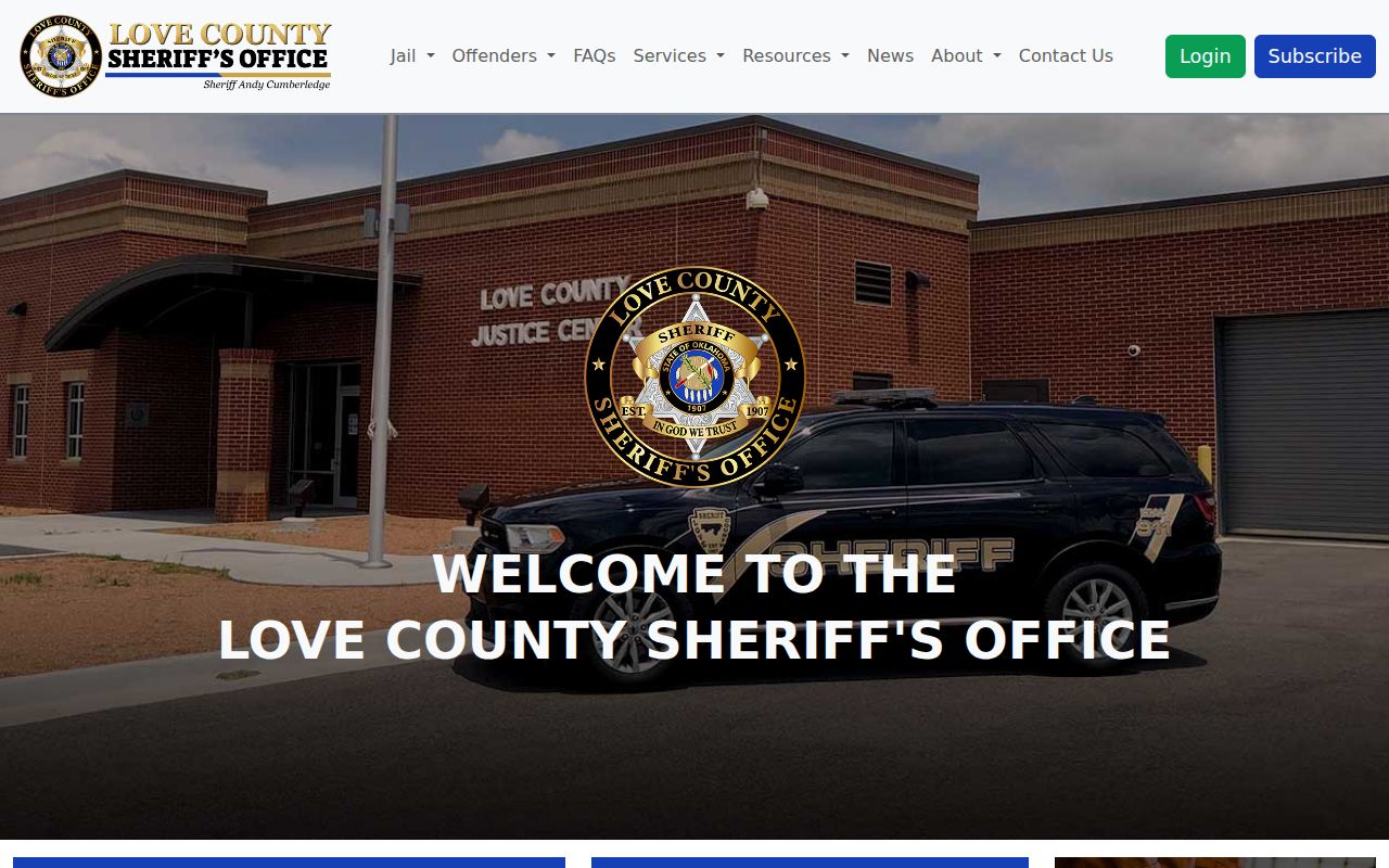 Love County Sheriff public navigation source